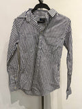 Polo Ralph Lauren button up shirt white and navy striped XS