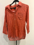 BEAMS casual button-up shirt coral M
