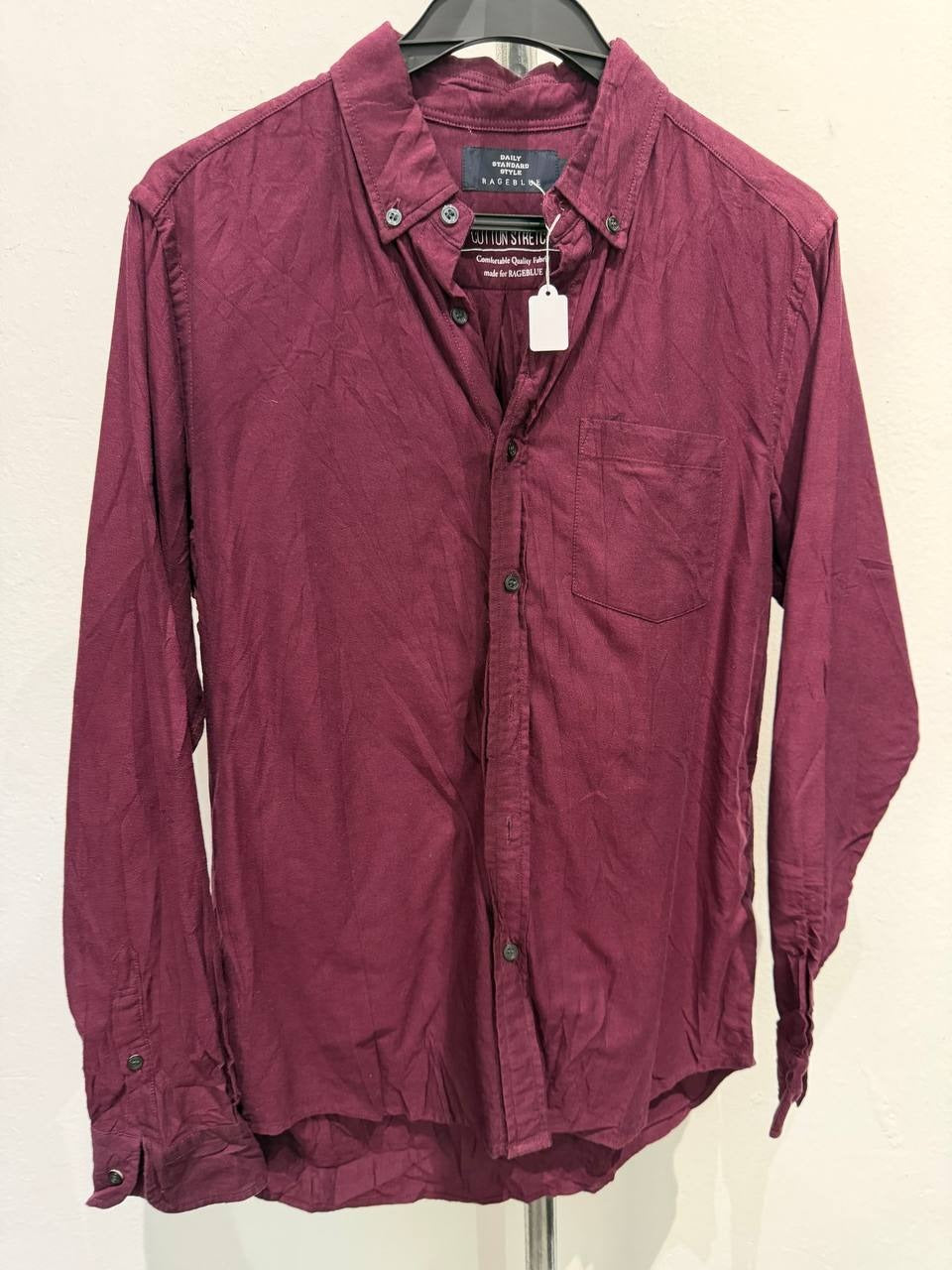 RAGEBLUE button up shirt burgundy S