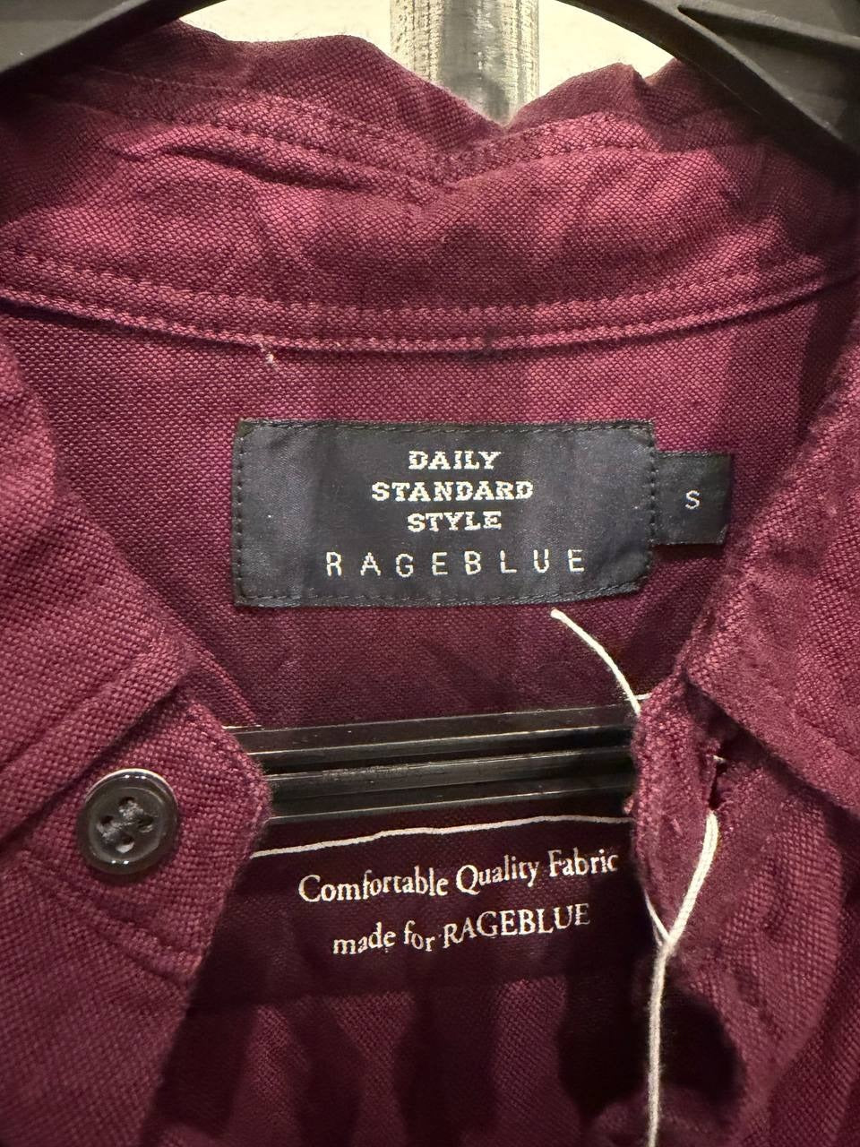 RAGEBLUE button up shirt burgundy S