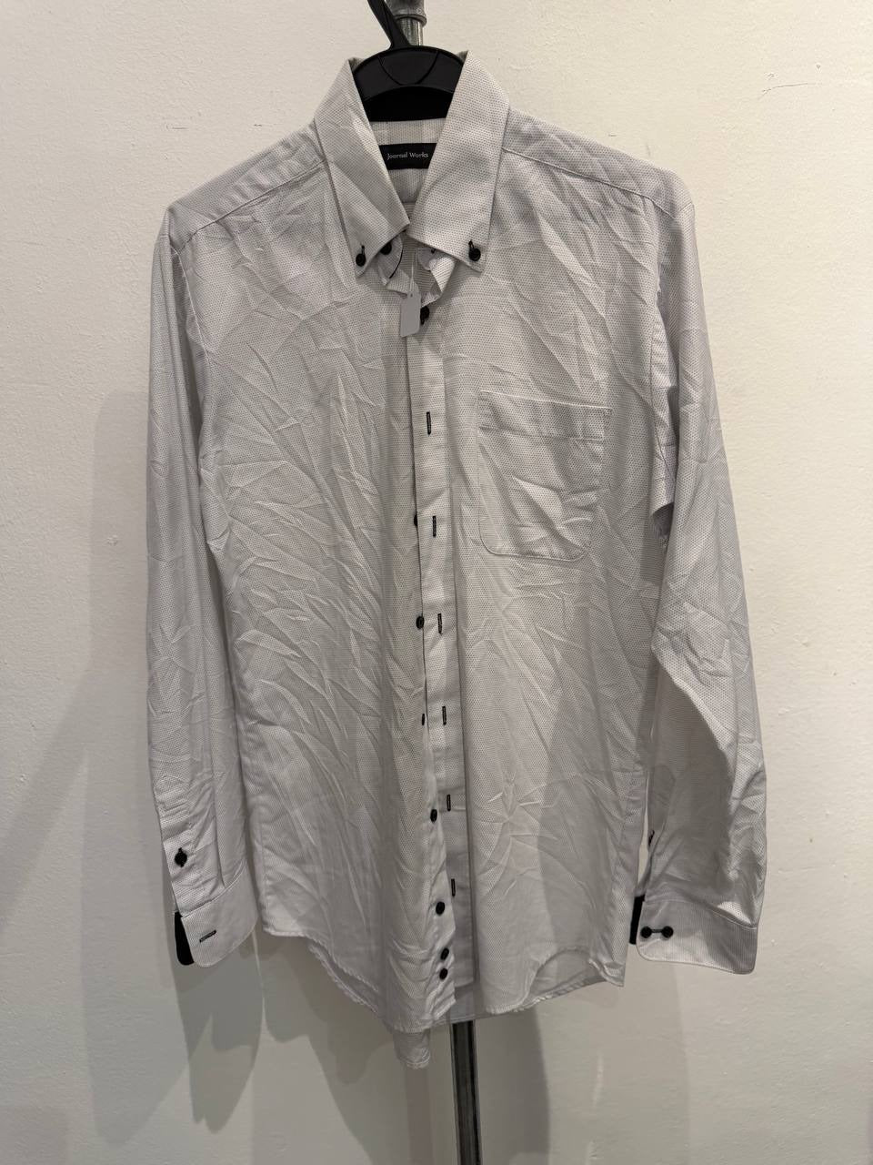Journal Works button up shirt white M