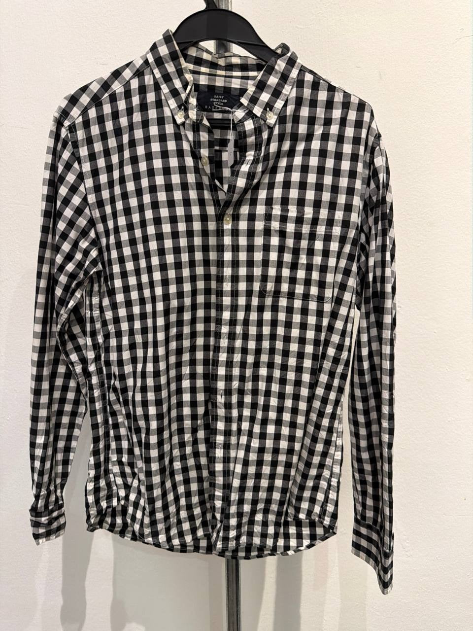 Rageblue Button Up Shirt Checkered Black White M