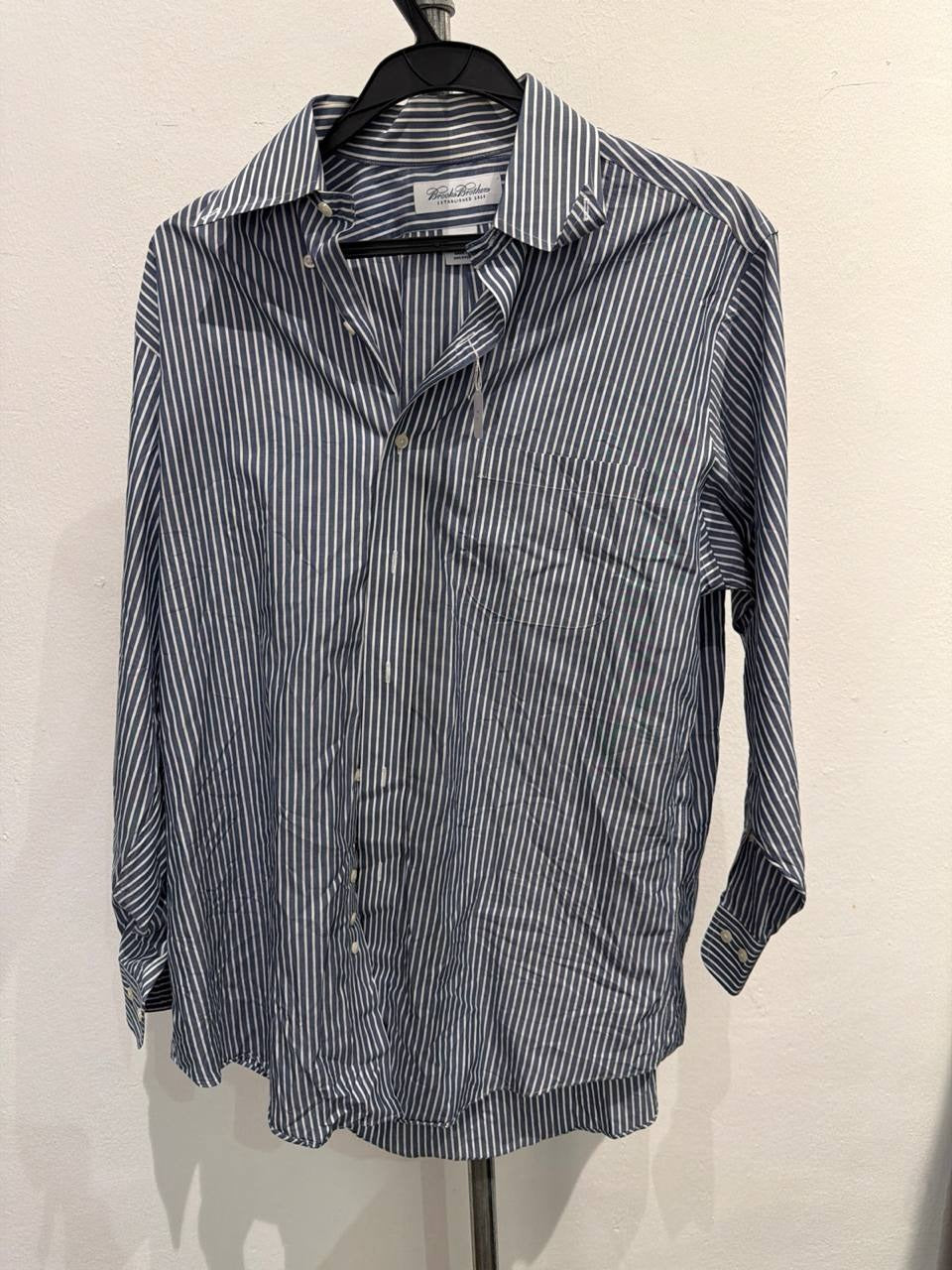 Brooks Brothers button up shirt blue and white stripes M