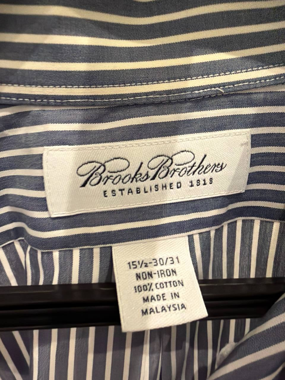 Brooks Brothers button up shirt blue and white stripes M
