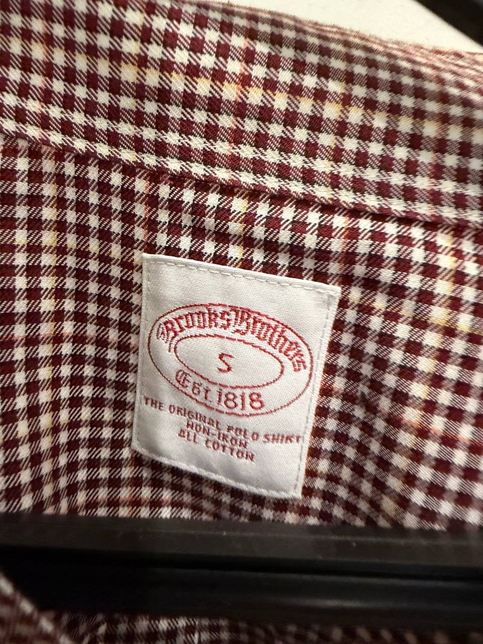 Brooks Brothers button up shirt checkered red plaid size S