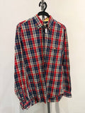GANT Rugger plaid button up shirt red navy M