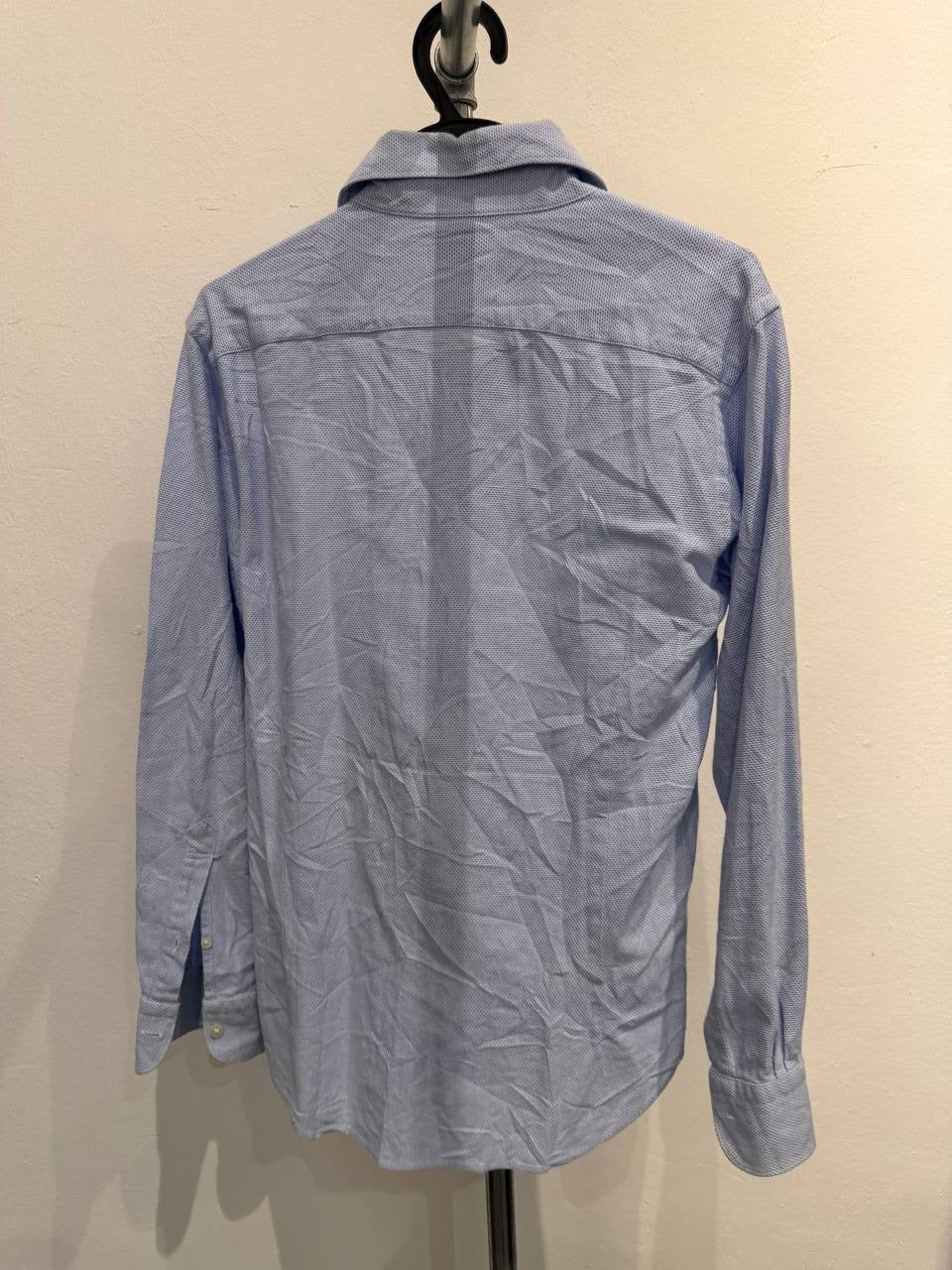 Beams Heart button-up shirt textured blue M