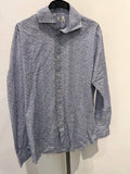 Beams Heart button up shirt floral print blue L