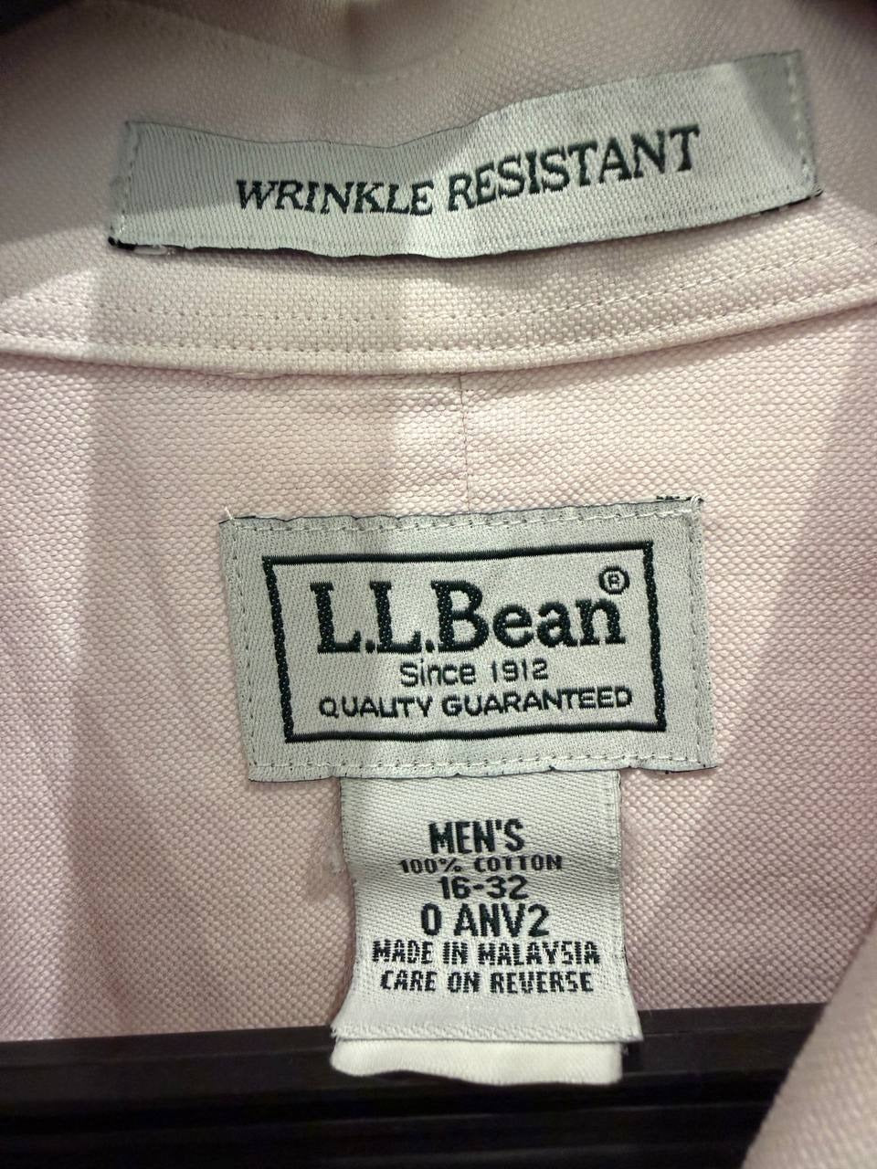 L.L.Bean button up shirt wrinkle resistant pink L