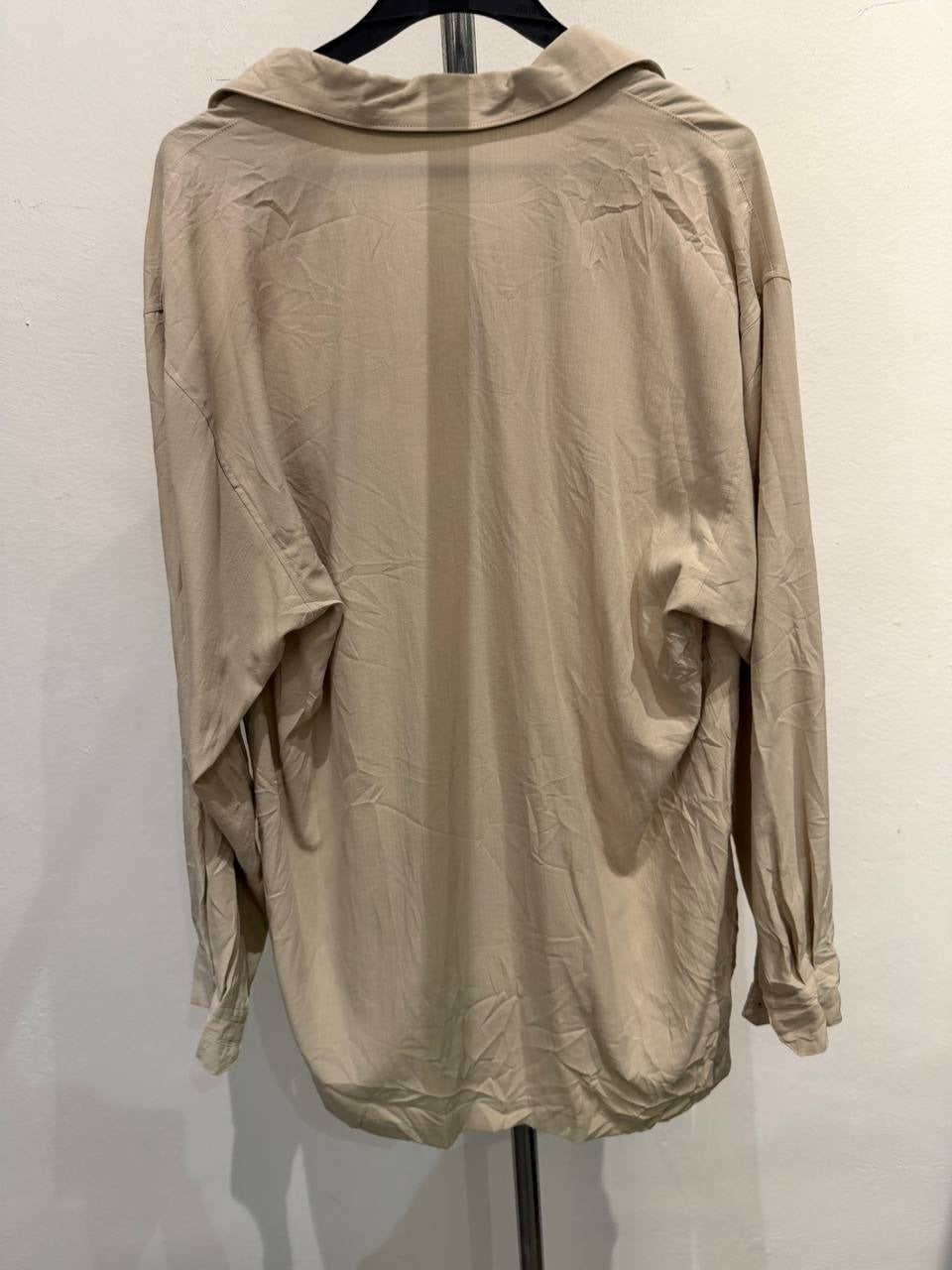 Rentree embroidered casual shirt beige L