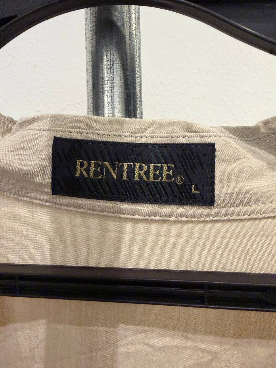 Rentree embroidered casual shirt beige L