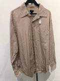 J.Crew button up shirt striped brown cream L