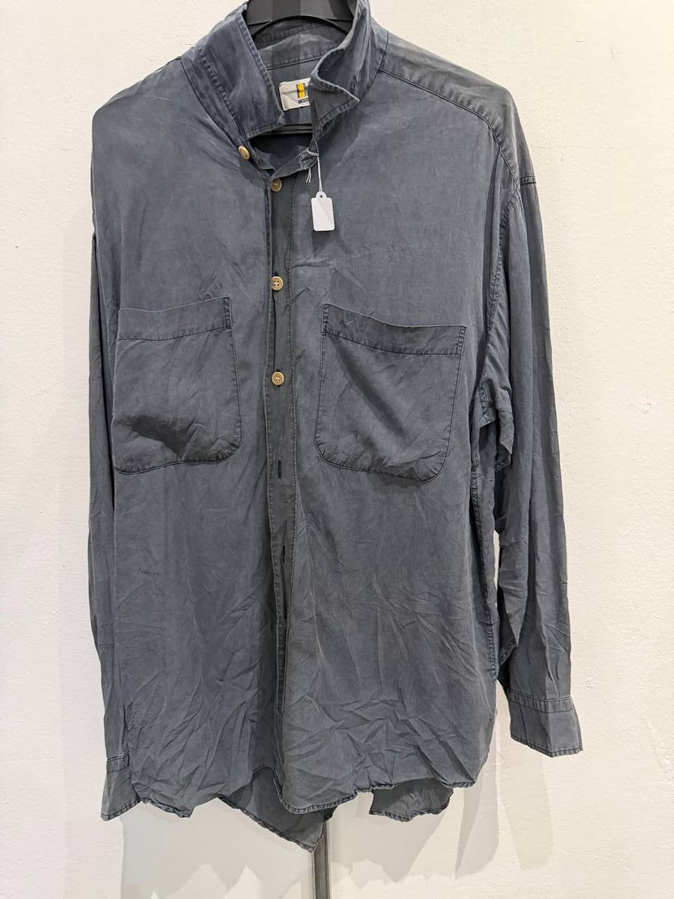 Intermezzo button-up shirt grey XL