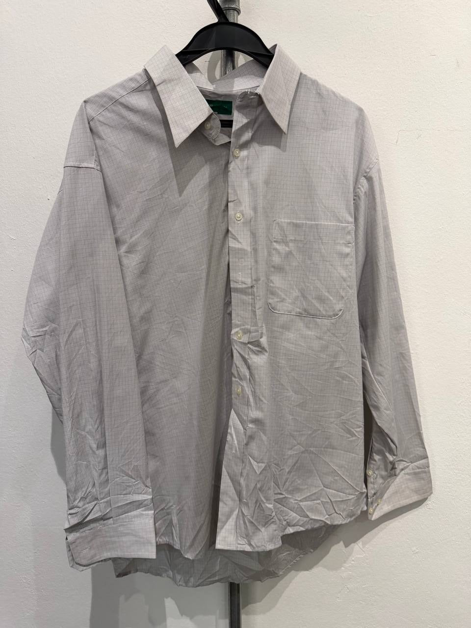 Carven button up shirt checkered grey XL
