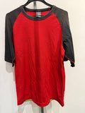 Nike raglan t-shirt red and black L