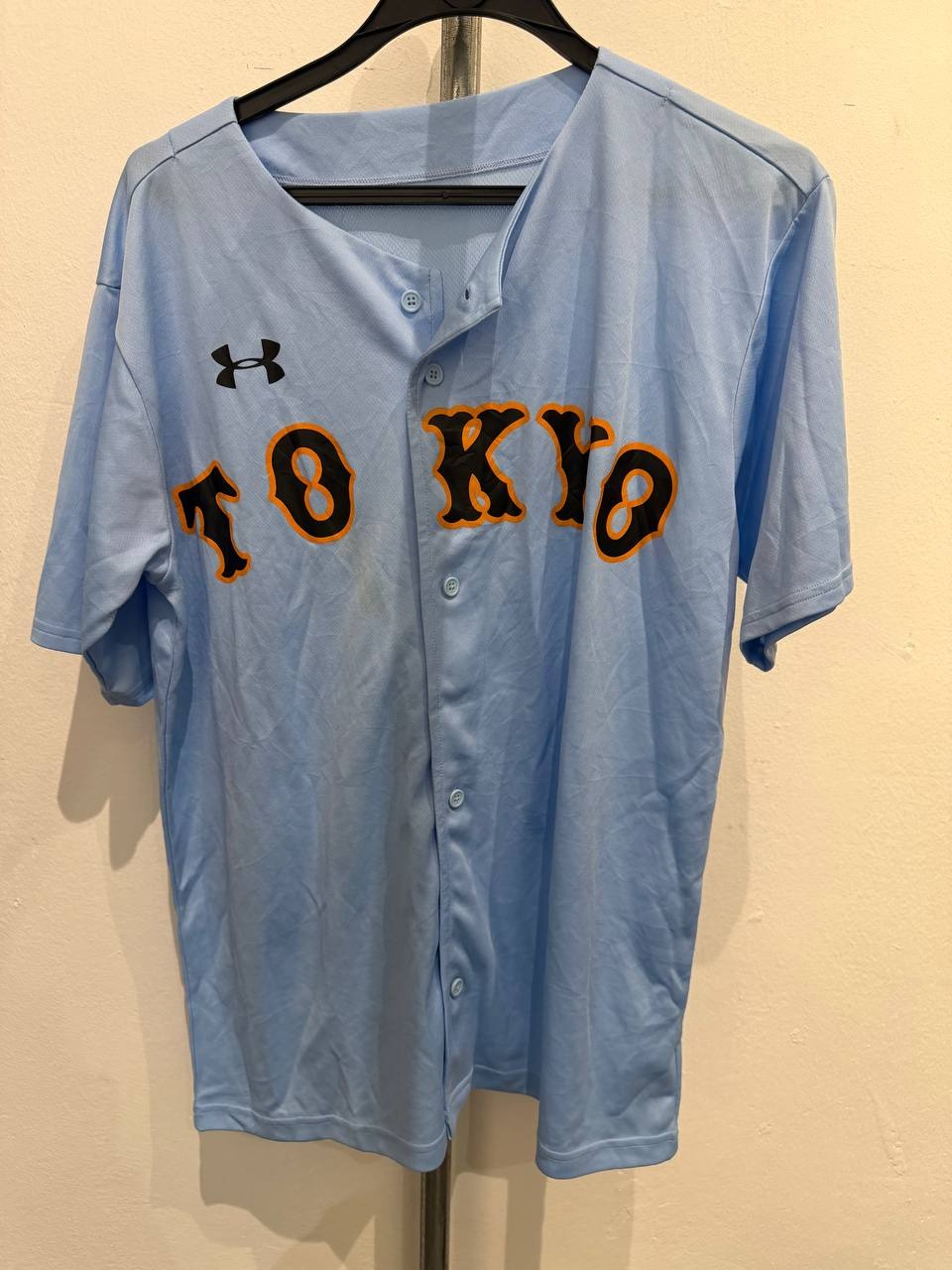 Under Armour Button Up Shirt TOKYO graphic Light Blue M