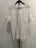 Catch! graphic t-shirt with blue design on back white L