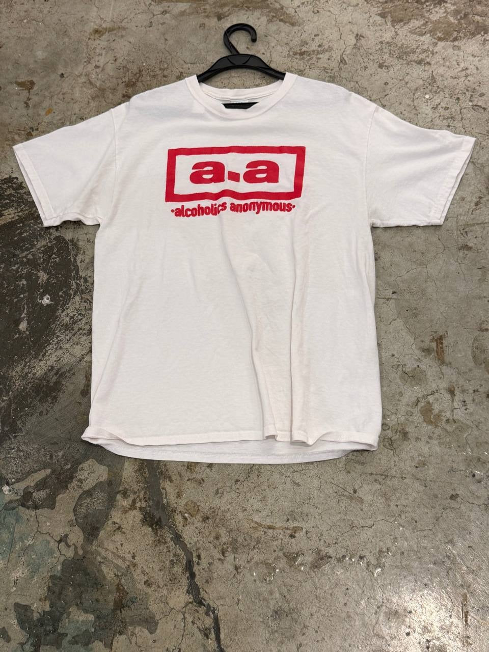 Not stated Graphic T-Shirt Alcoholics Anonymous print white L