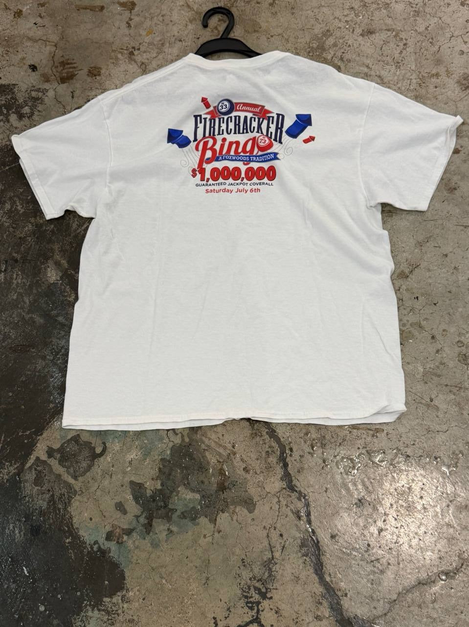 Foxwoods Graphic T-Shirt Firecracker Bingo White XL