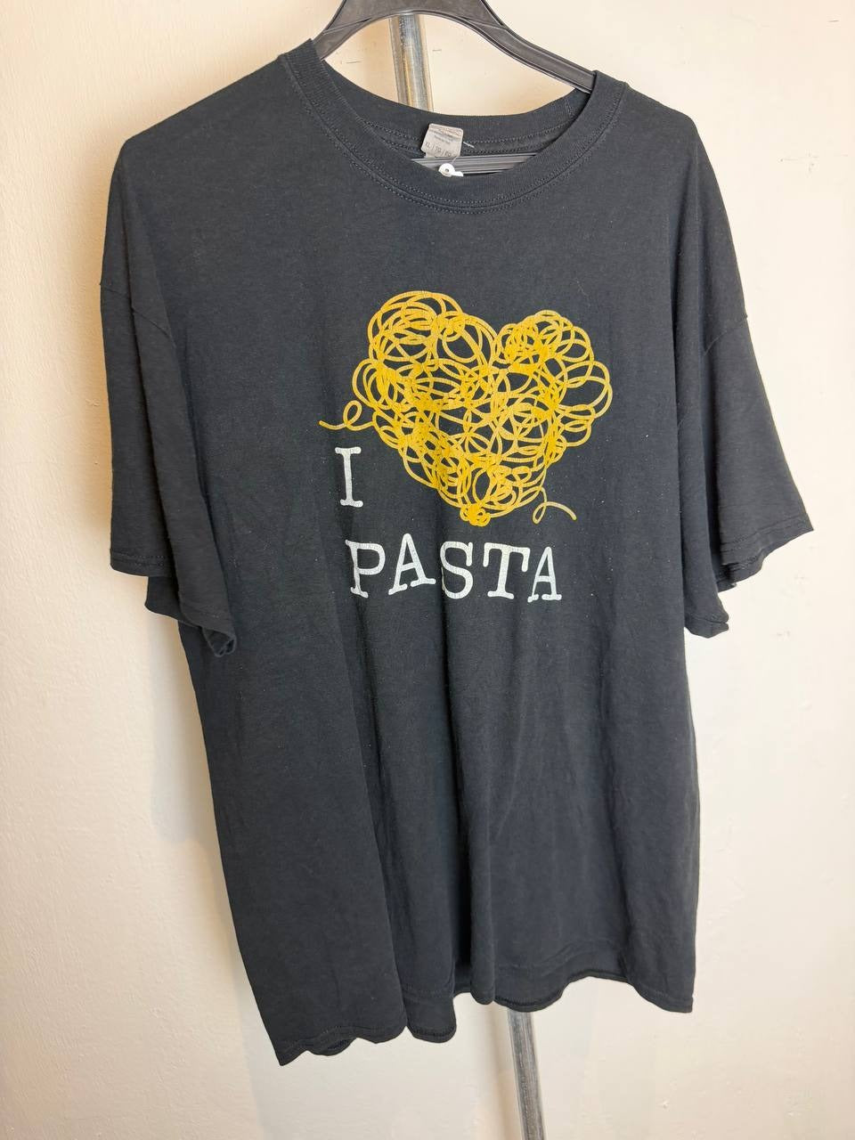 Gildan graphic t-shirt I Love Pasta design black XL