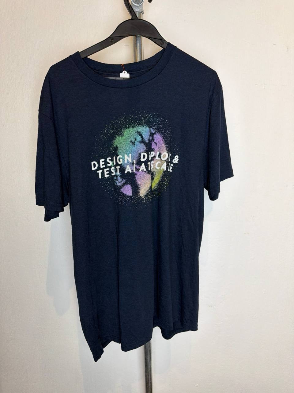 Nvidia graphic t-shirt earth design navy L