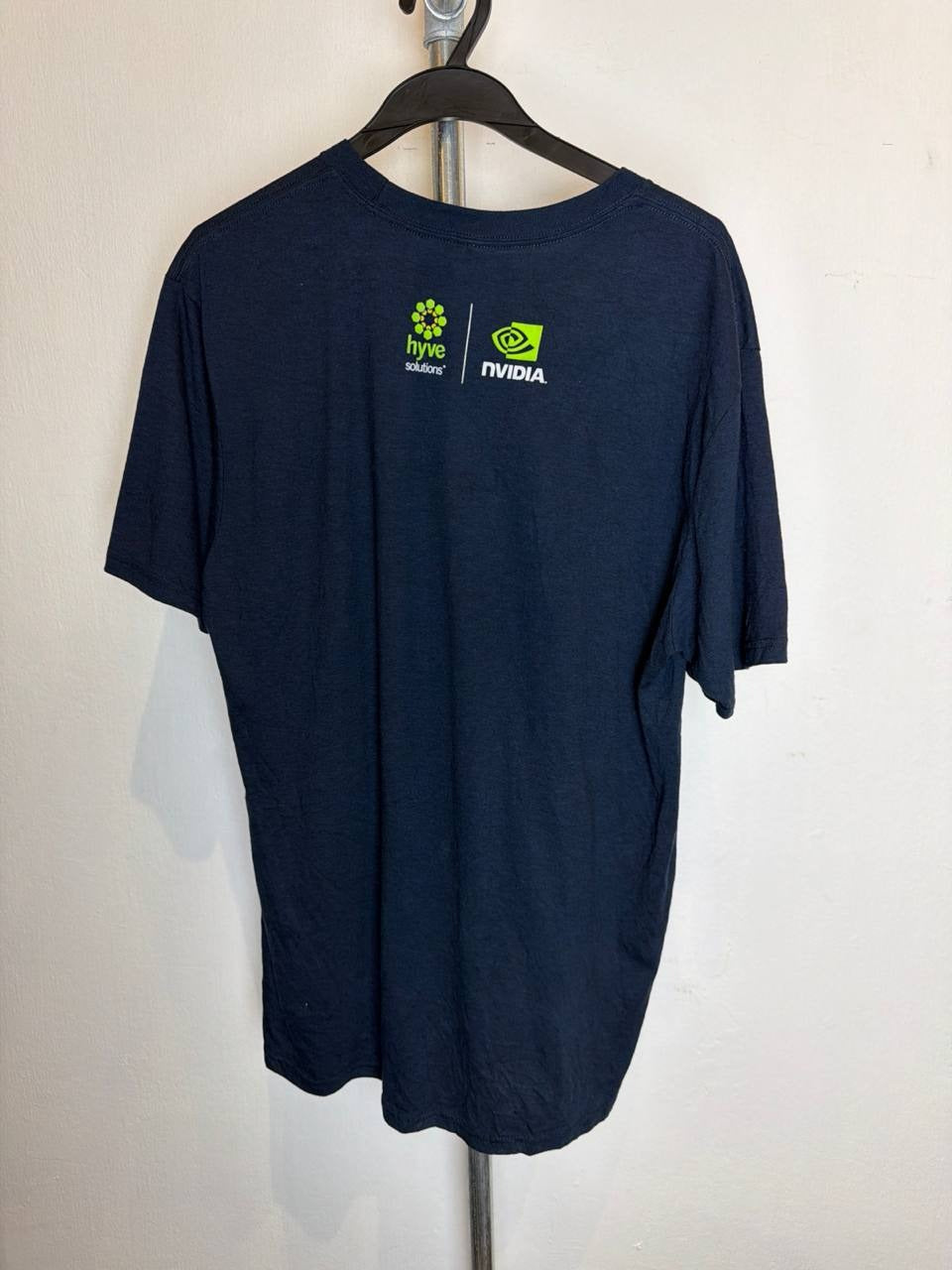 Nvidia graphic t-shirt earth design navy L