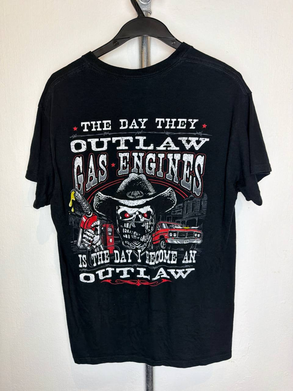Gildan Graphic T-Shirt outlaw design black M