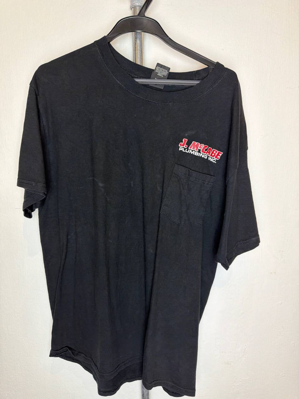 Hanes graphic t-shirt plumbing design black large