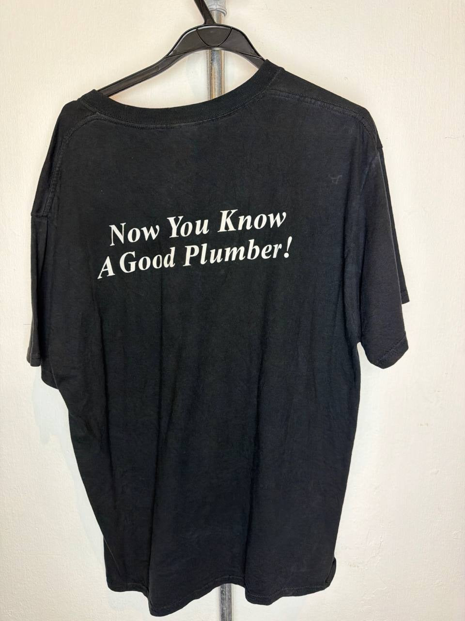 Hanes graphic t-shirt plumbing design black large