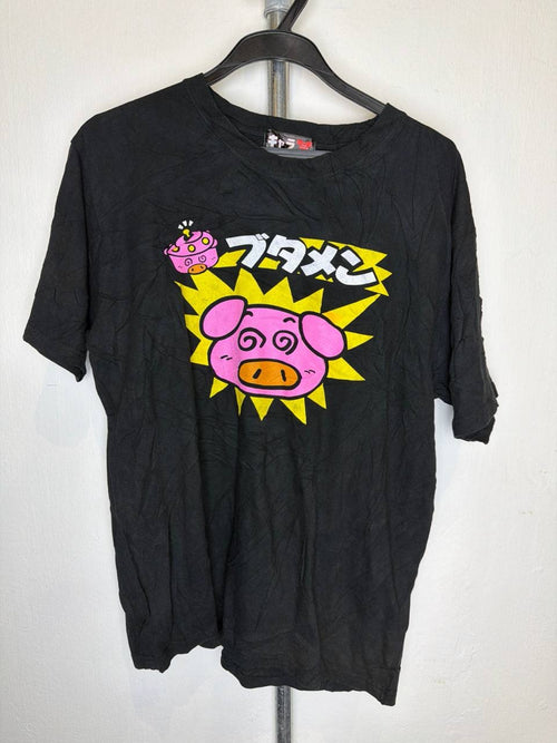 Not stated graphic t-shirt pig design black XL