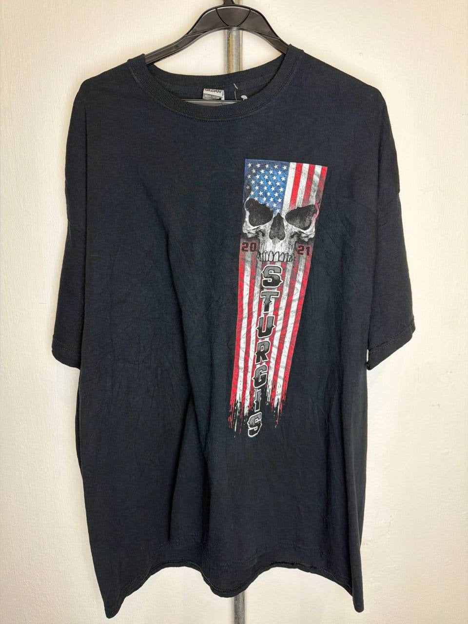 Sturgis Graphic T-Shirt Skull Design Black 2XL