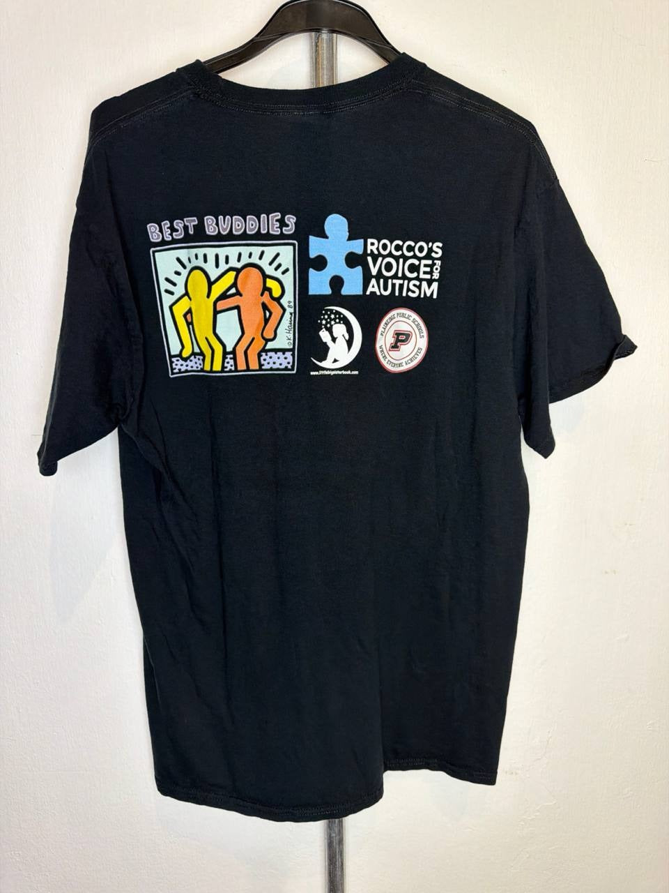 Port & Company graphic t-shirt autism awareness black L