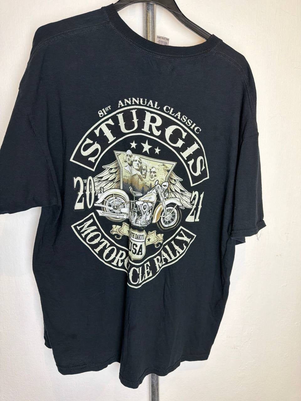 Gildan Graphic T-Shirt Sturgis Motorcycle Rally Black 2XL