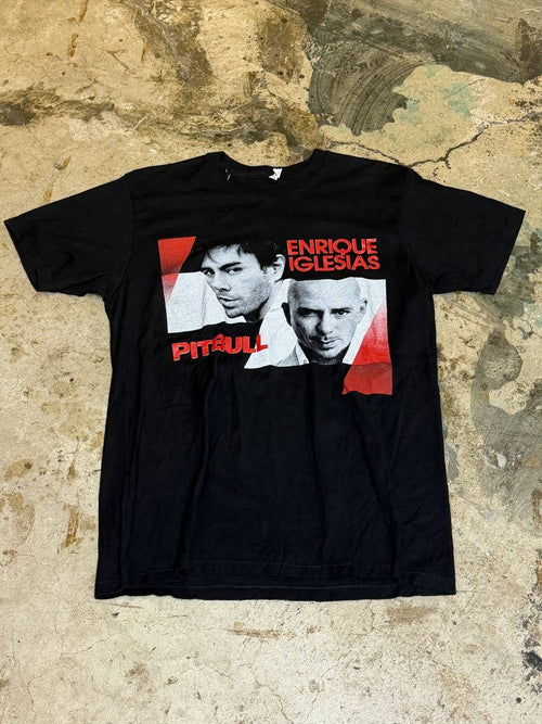 Alstyle Graphic T-Shirt featuring Enrique Iglesias and Pitbull in black M