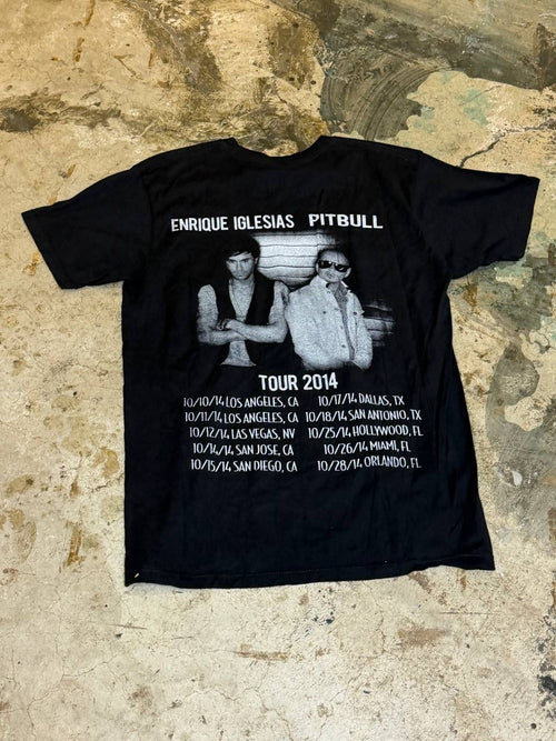 Alstyle Graphic T-Shirt featuring Enrique Iglesias and Pitbull in black M