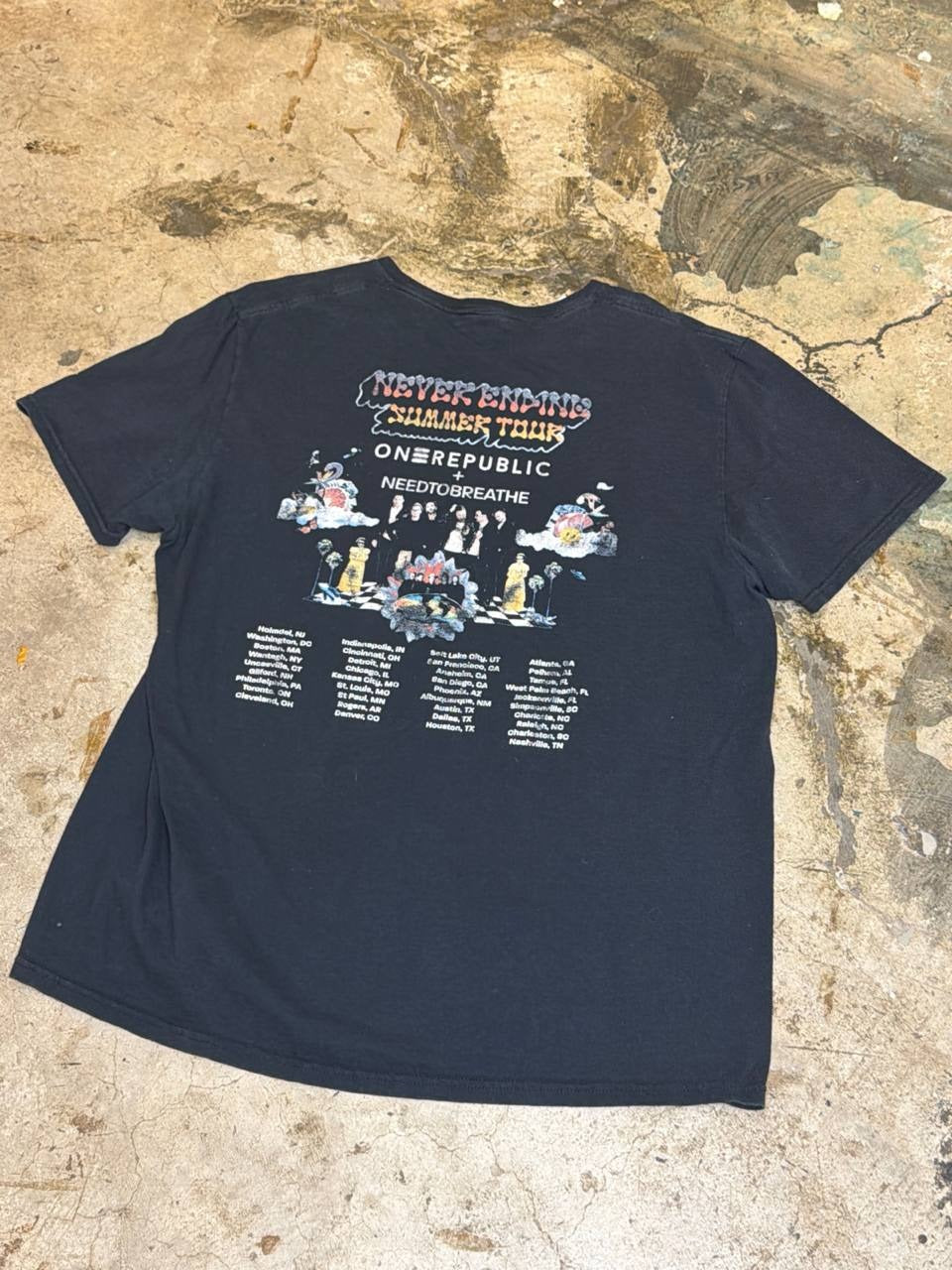 OneRepublic graphic t-shirt Never Ending Summer Tour black XL