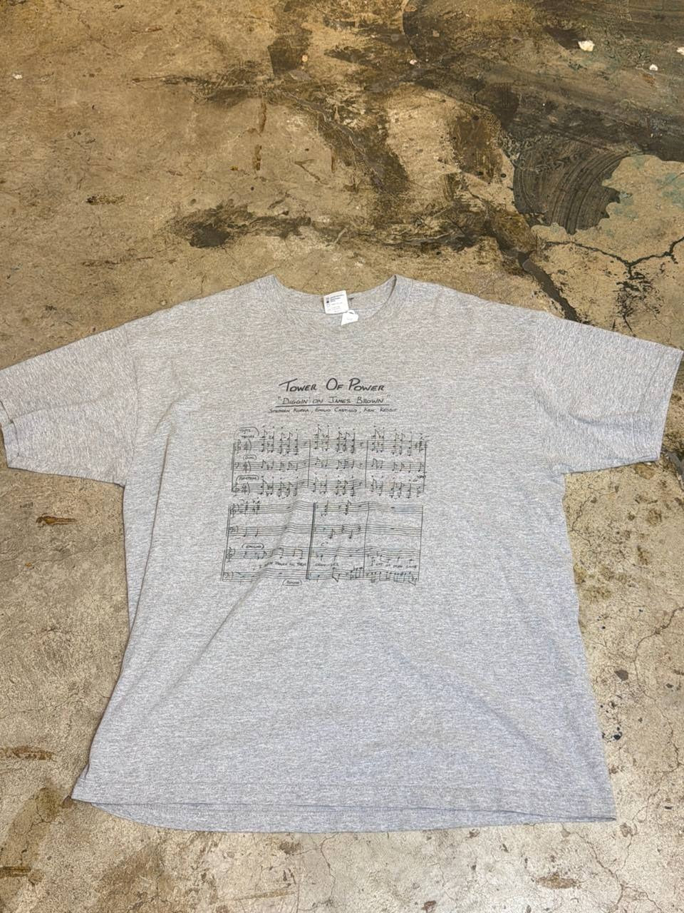 Tower Of Power Graphic T-Shirt sheet music grey XL