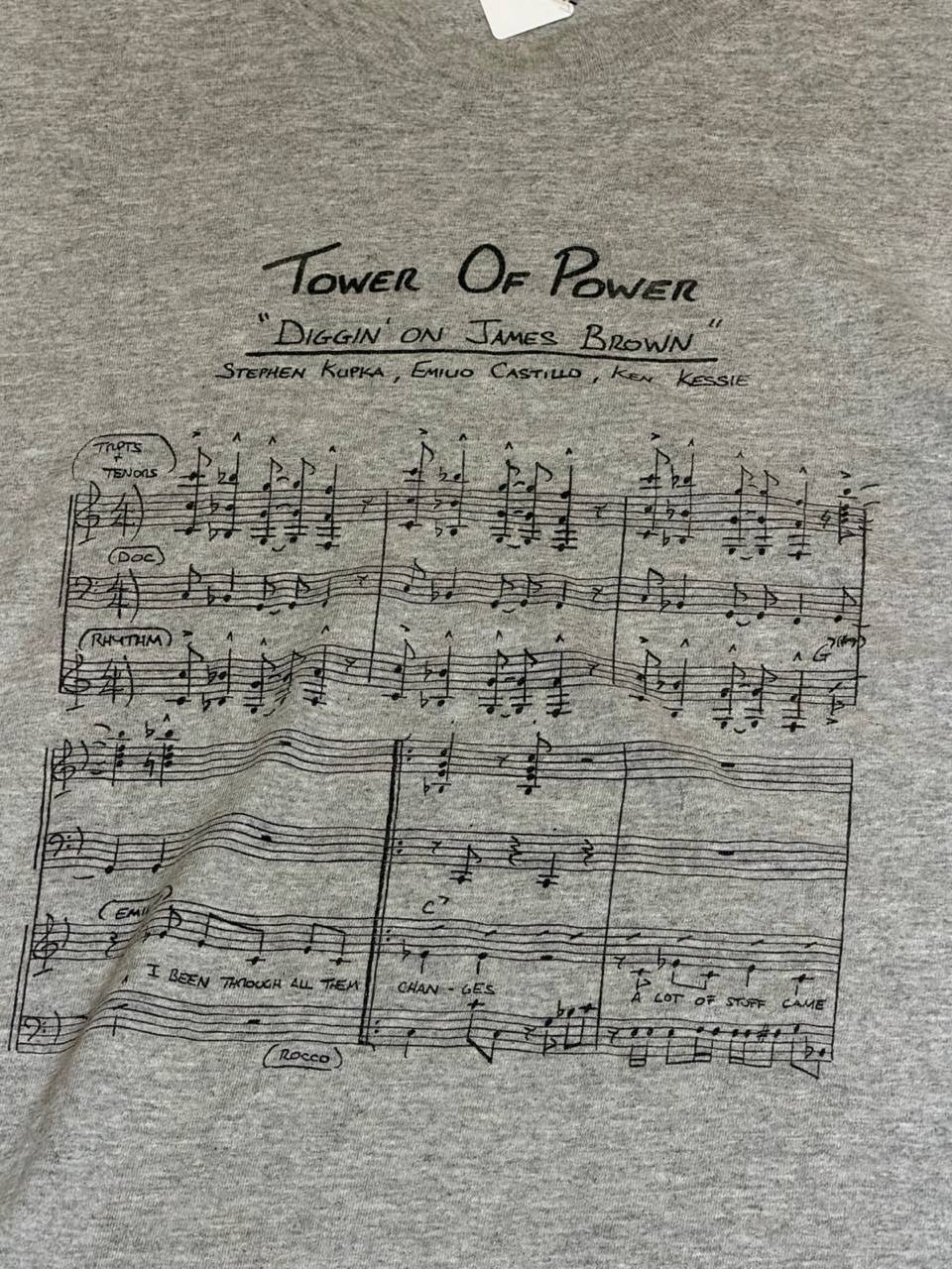 Tower Of Power Graphic T-Shirt sheet music grey XL