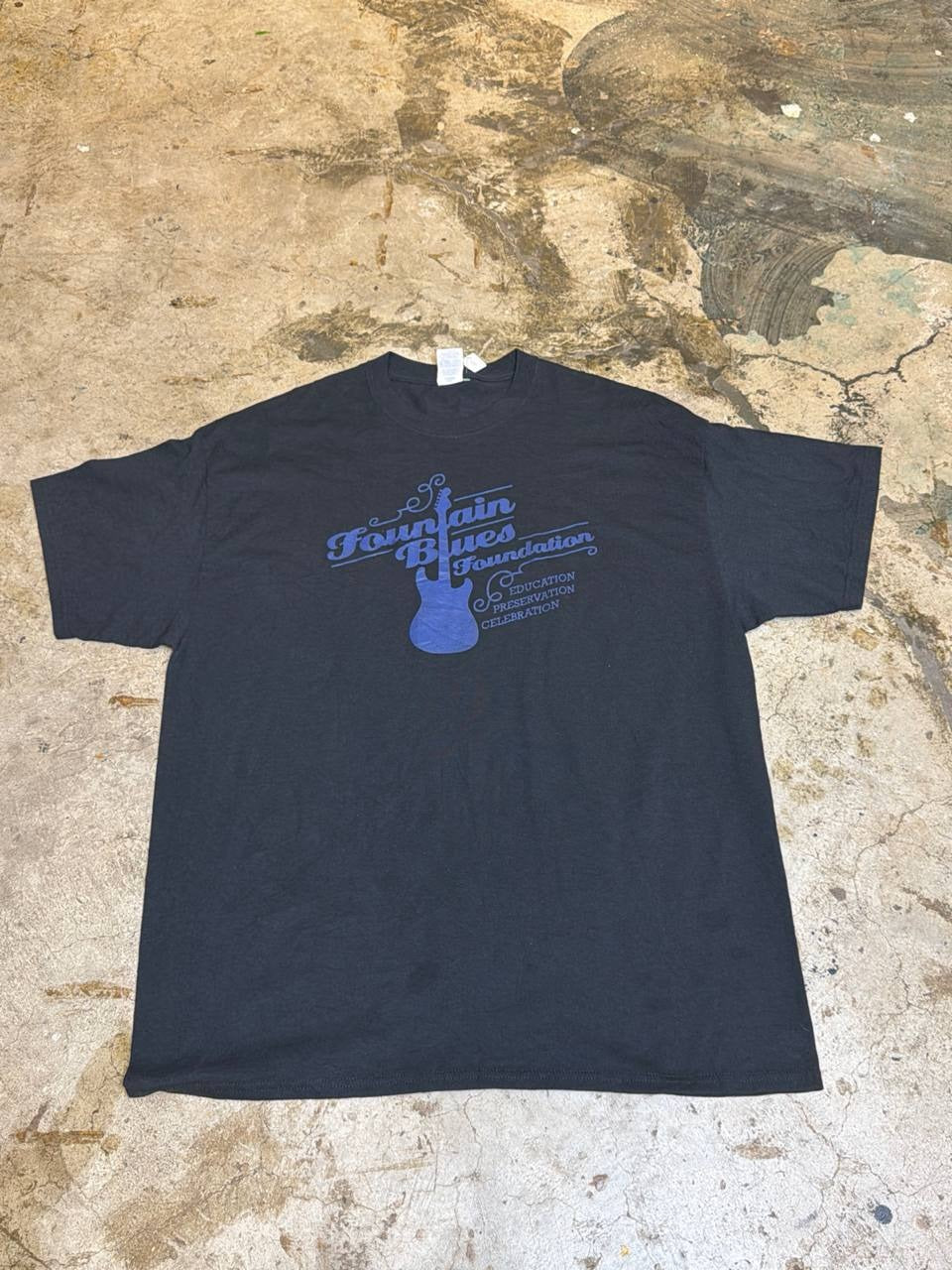 Fountain Blues Foundation graphic t-shirt black 2XL
