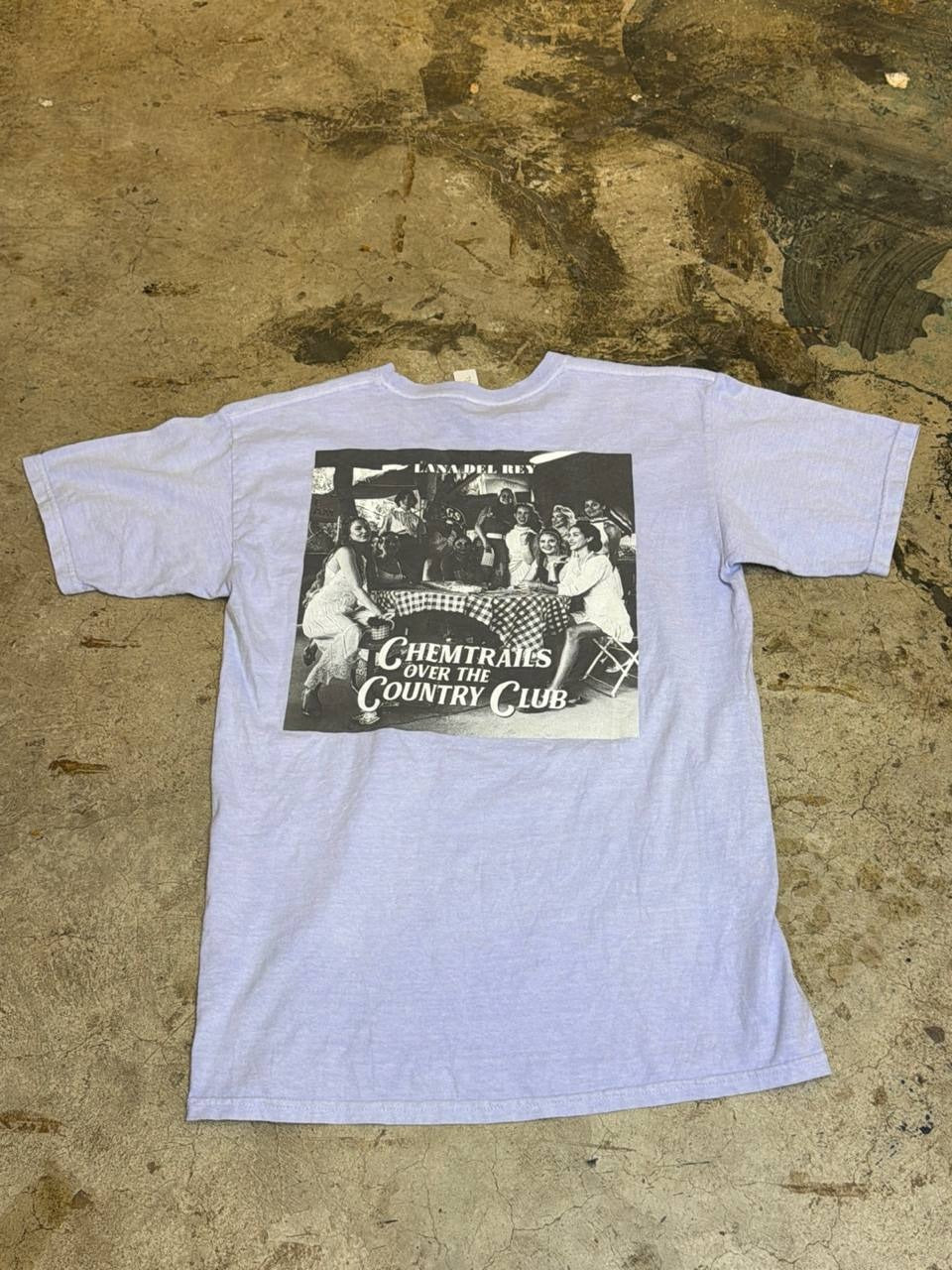 Lana Del Rey Graphic T-Shirt Chemtrails Over the Country Club Light Purple S