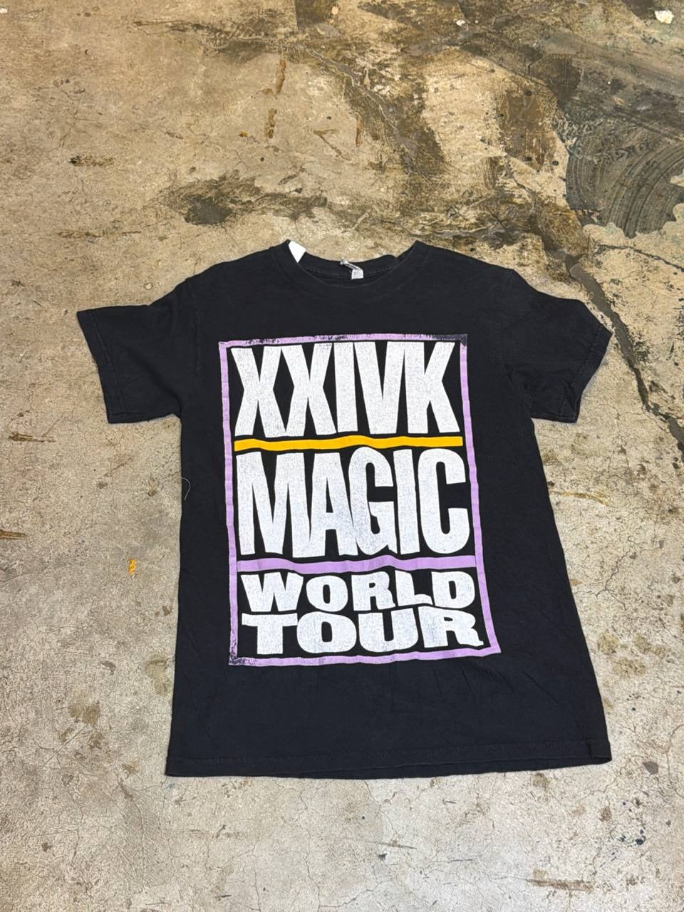 Bruno Mars Graphic T-Shirt XXIVK Magic World Tour Black S