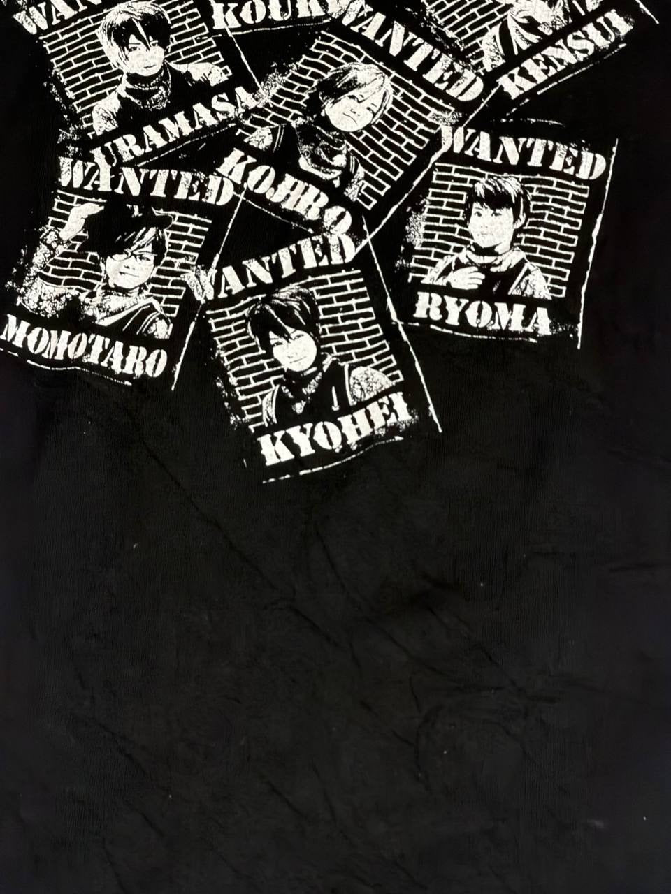 Fudanjuku Ranbu graphic t-shirt with Power of Wind design in black XL