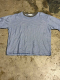 BEAMS striped graphic t-shirt blue M