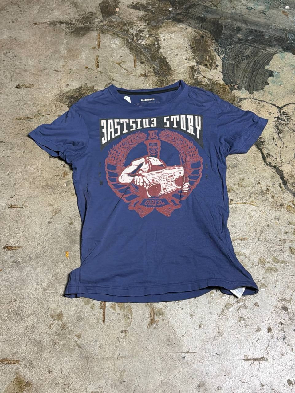 Diesel Graphic T-Shirt Eastside Story Navy S