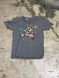 Graphic T-Shirt Space Design Grey S