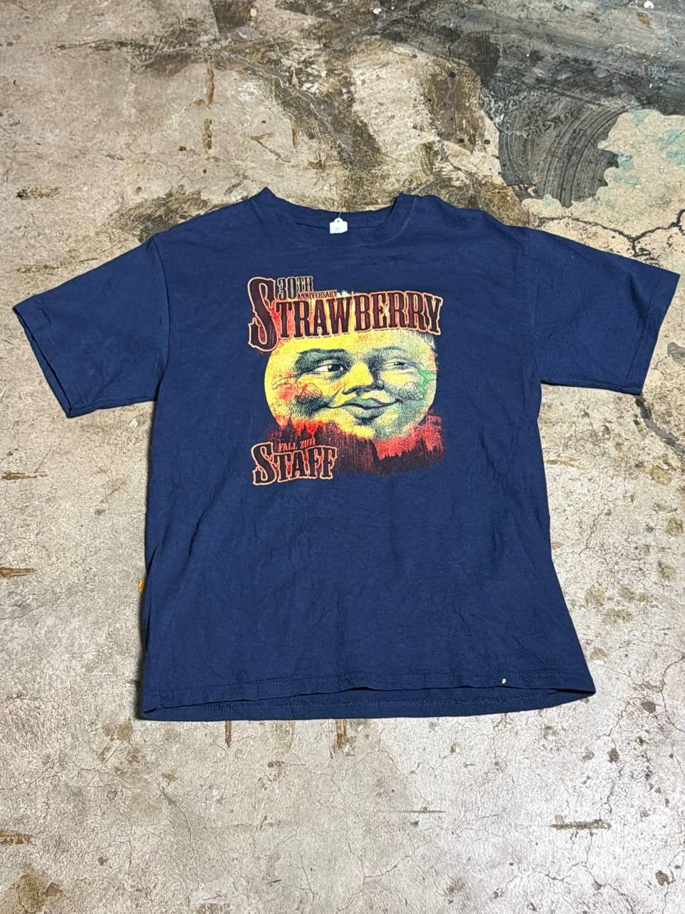 Hanes graphic t-shirt 30th Anniversary Strawberry Staff navy M