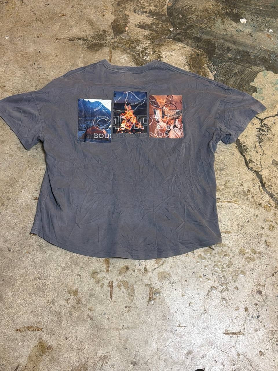 Camp 7 graphic t-shirt charcoal M
