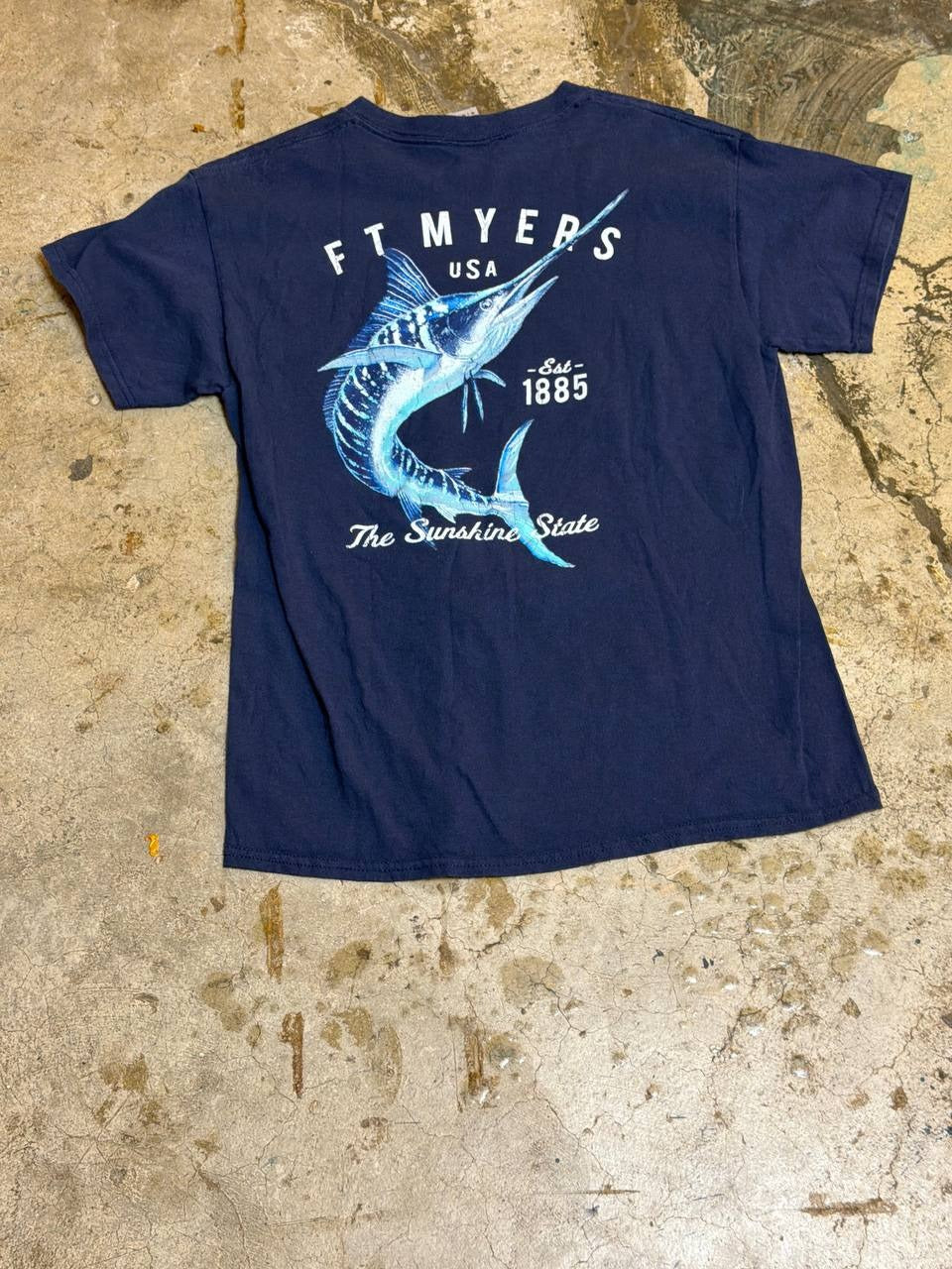 Gildan Graphic T-Shirt FT Myers design Navy M