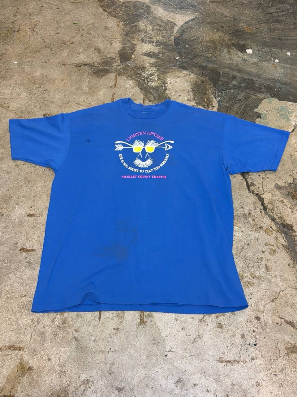 Hanes Graphic T-Shirt Lighten Up Club Blue XXL