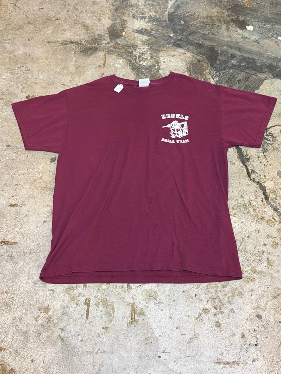 Jerzees Graphic T-Shirt Rebels Drill Team maroon L
